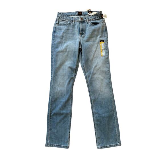 NWT - LEE faded Blue Jeans, size 8 TALL/LONG; straight leg - Picture 1 of 10